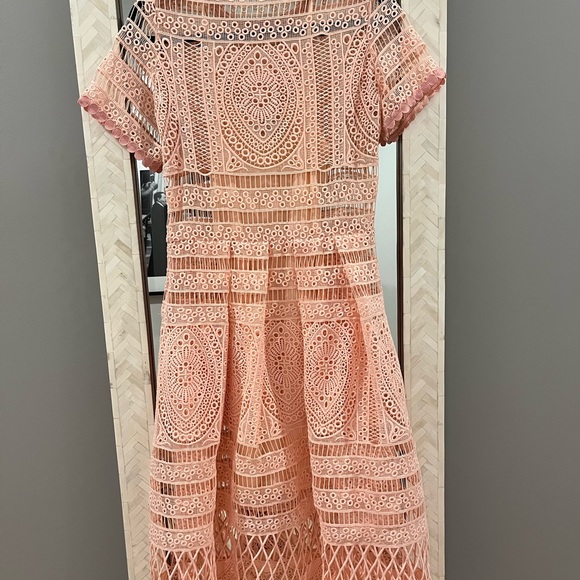 ALEXIS ALANNA MACRAMÉ LACE MIDI DRESS SZ M - Picture 6 of 10